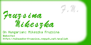 fruzsina mikeszka business card